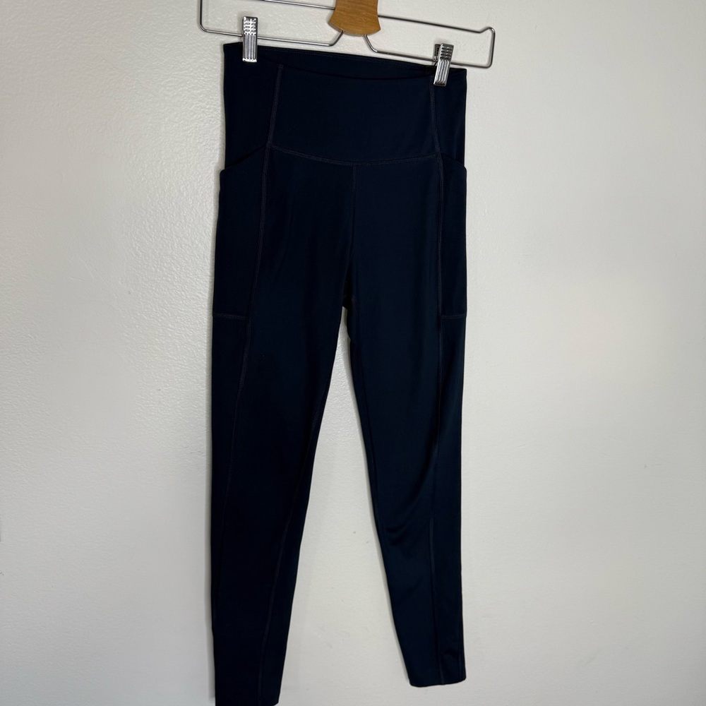 Girlfriend Collective Navy Leggings with Pockets Sz S